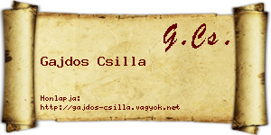 Gajdos Csilla névjegykártya